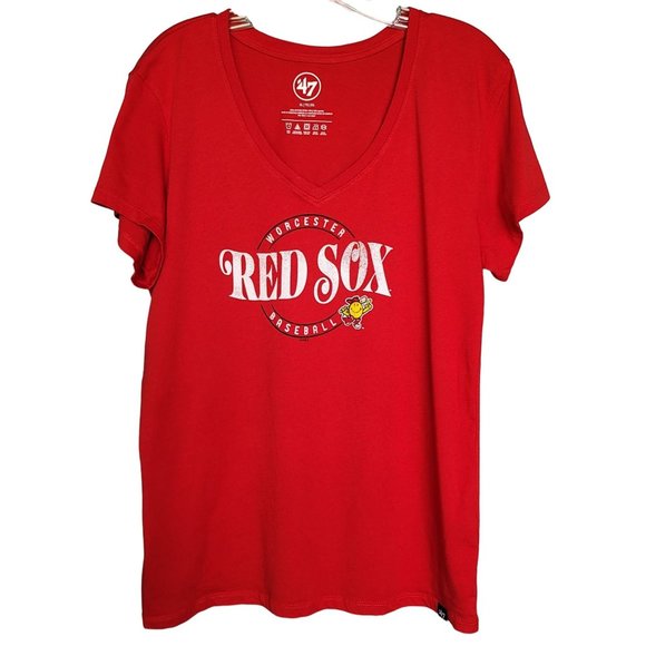 47 Tops - 47 Worcester Red Sox Baseball 100% Cotton Red T-Shirt. Size XL